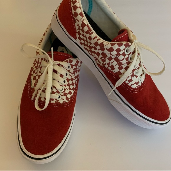 red checkered vans era